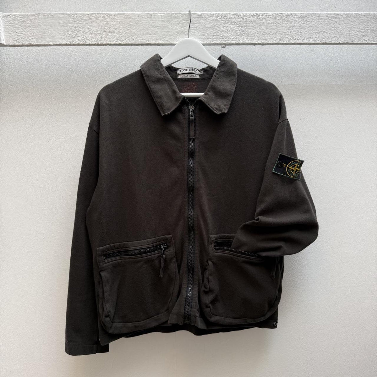 90’s Stone Island Collared Jumper (M) | Medium, Brown