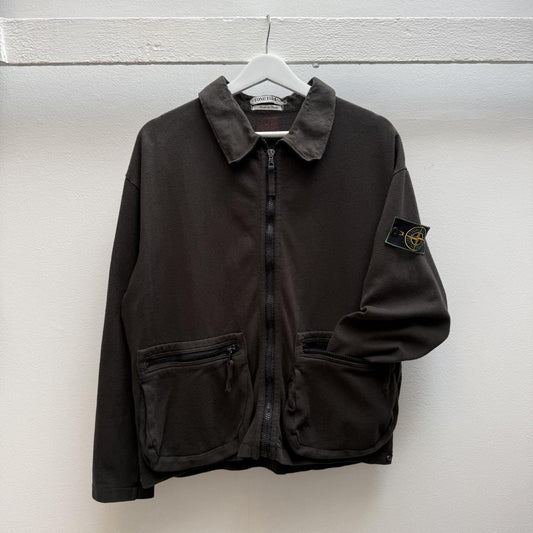 90’s Stone Island Collared Jumper (M) | Medium, Brown
