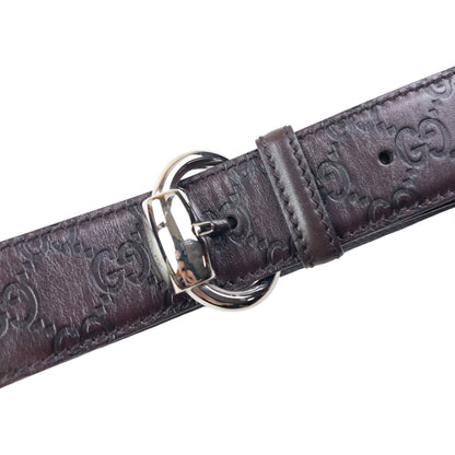 Vintage 2000s Gucci Embossed Monogram Leather Belt Size L | O/S, Brown
