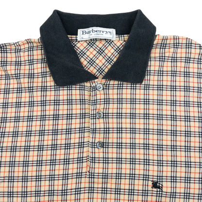 Vintage 90s Burberry Nova Check Polo Shirt Size L | Large, Multicoloured
