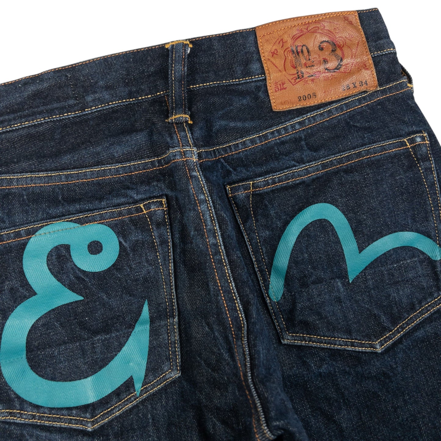 Vintage Evisu Gull Fishing Hook Japanese Denim Jeans Size W28