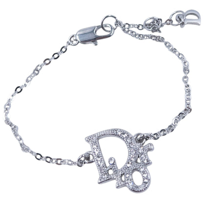 Vintage 2000sDior Silver Diamonte Logo Bracelet