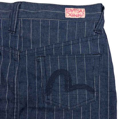 Vintage Evisu Donna Double Gull Embroidered Skirt Womens Size W29