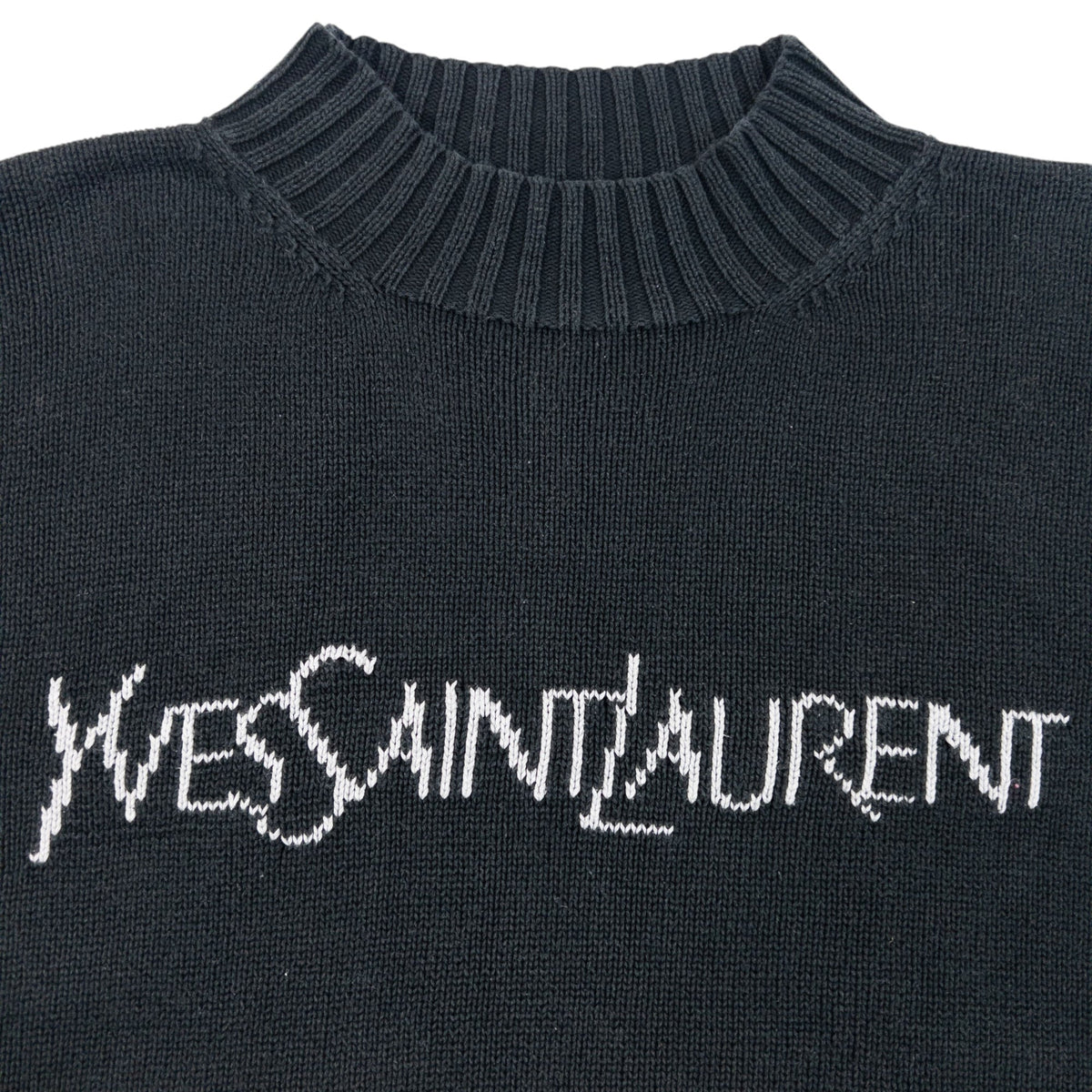 Vintage 2000s YSL Yves Saint Laurent Knit Jumper Size XL | XL, Black