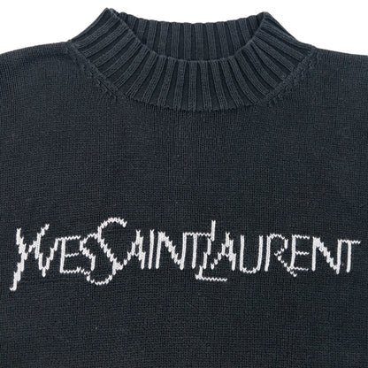 Vintage 2000s YSL Yves Saint Laurent Knit Jumper Size XL | XL, Black