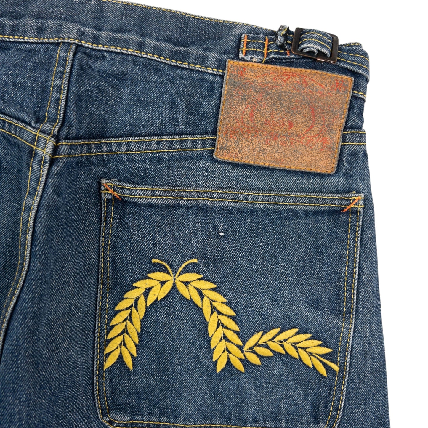 Vintage Evisu Double Wheat Gull Embroidered Japanese Denim Jeans Size W30