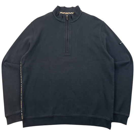 Vintage 2000s Burberry Golf Q Zip Sweatshirt Size S | Small, Grey
