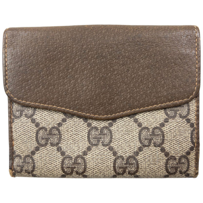 Vintage 80s Gucci Monogram Leather Wallet | O/S, Beige