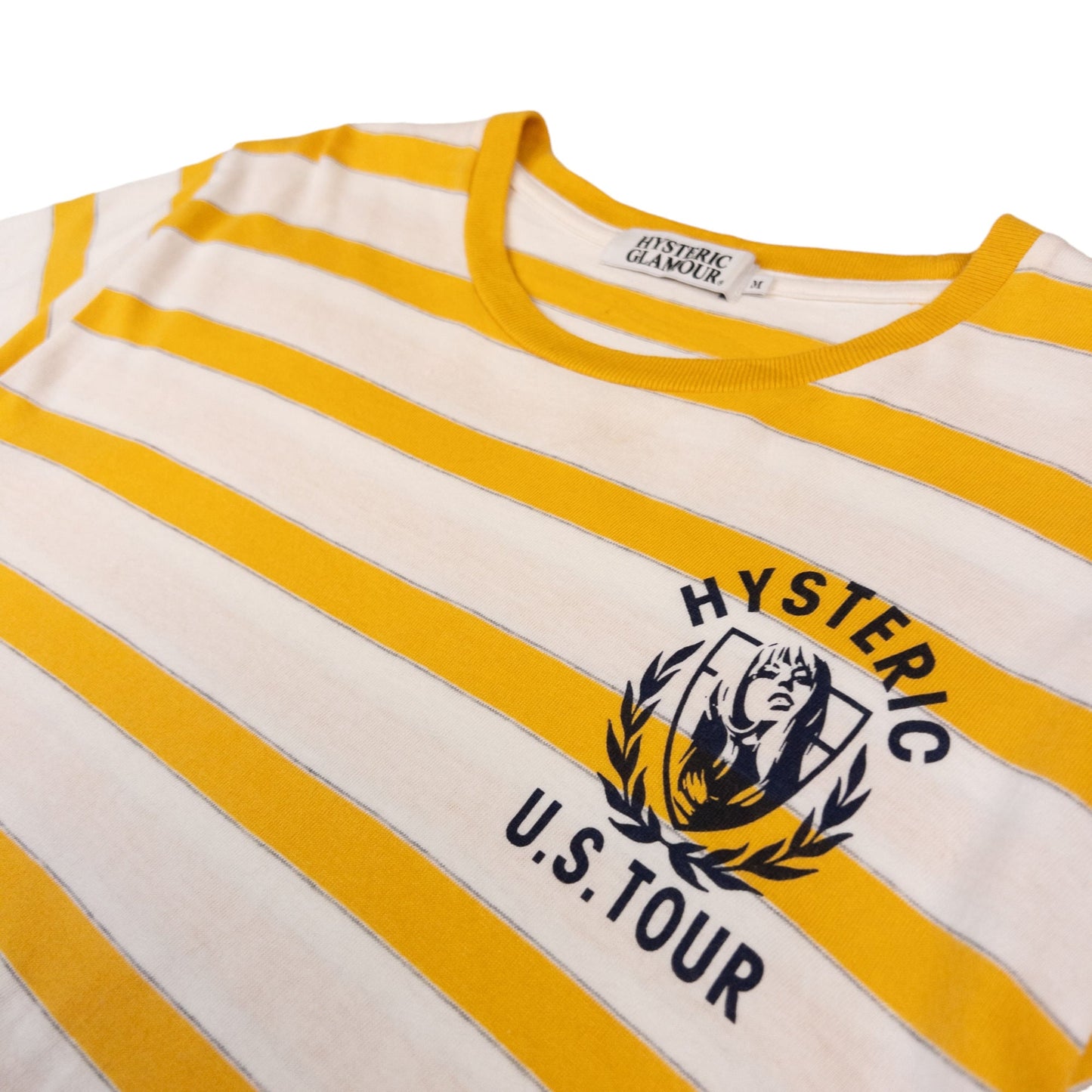 Vintage Hysteric Glamour Striped US Tour T Shirt Size M