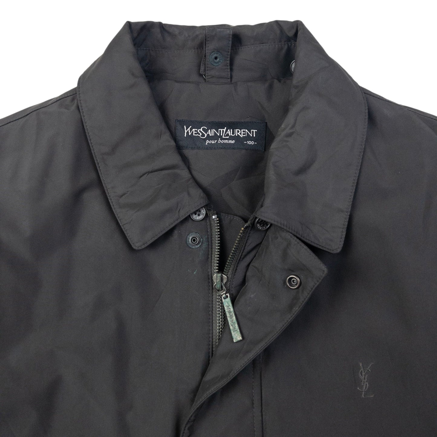 Vintage YSL Yves Saint Laurent Padded Zip Up Jacket Size L