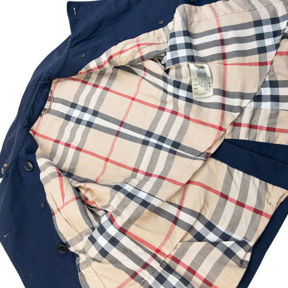 Vintage Burberry Nova Check Lined Belt Waist Jacket Womens Size M | Medium, Navy