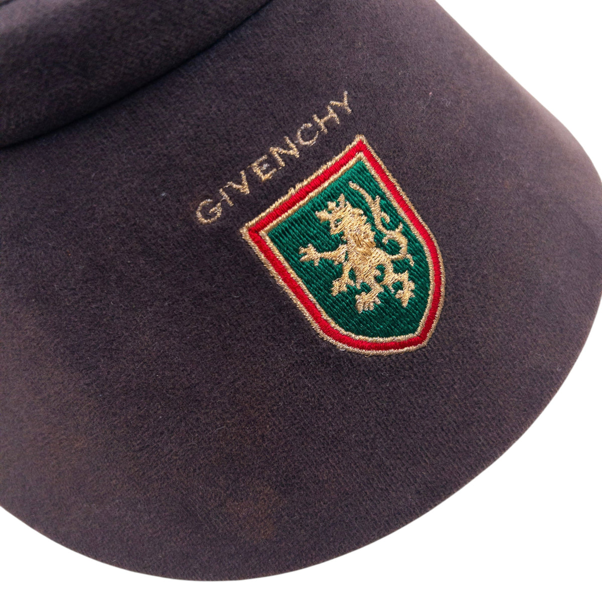 Vintage 90s Givenchy Embroidered Headband Visor Hat | O/S, Brown