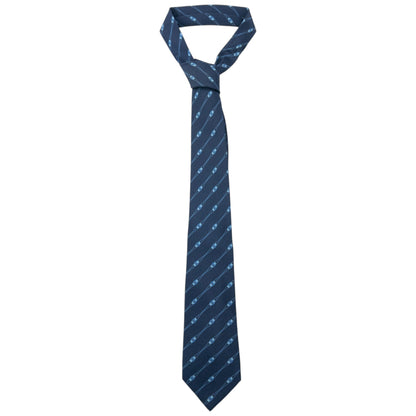 Vintage 90s Gucci Striped Monogram Silk Tie | O/S, Navy