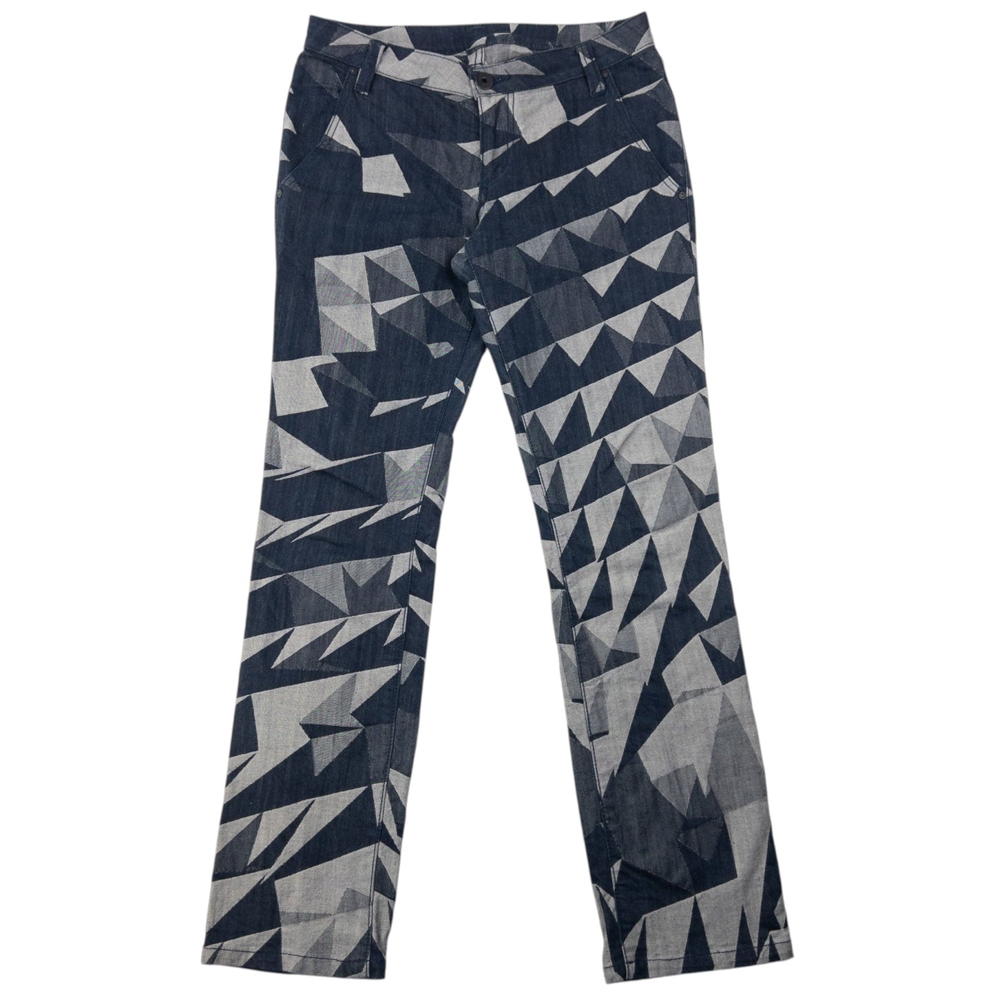 Vintage 2000s Issey Miyake A-POC Geometric Lightweight Denim Jeans Size W30 | W30, Grey