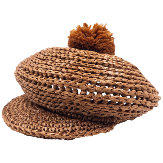 Vintage 2012 Burberry Prorsum Runway Wicker Pompom Hat