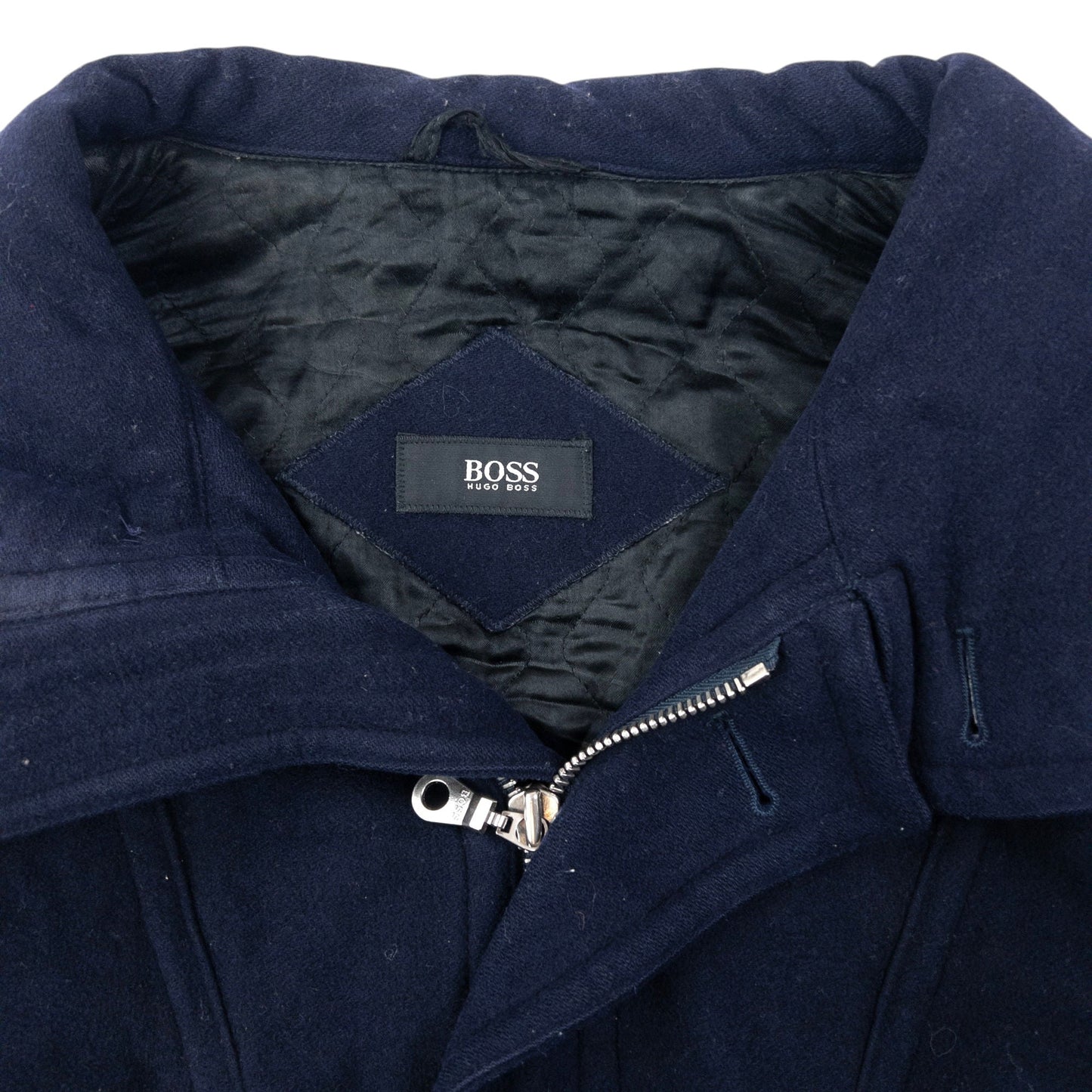 Vintage 2000s Hugo Boss Zip Up Cashmere Jacket Size XL | XL, Navy