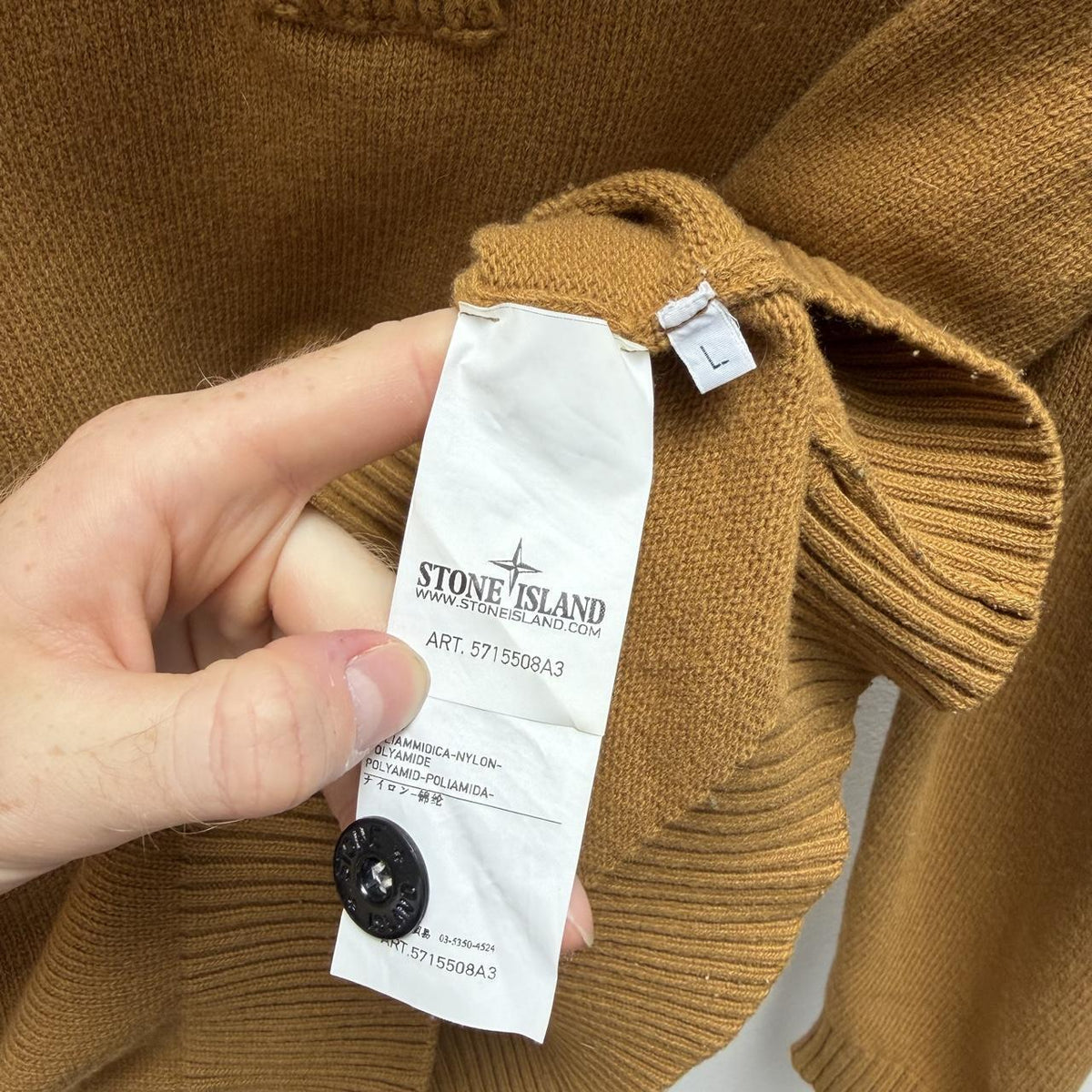 Stone Island Knit Jumper (L) | Large, Mustard