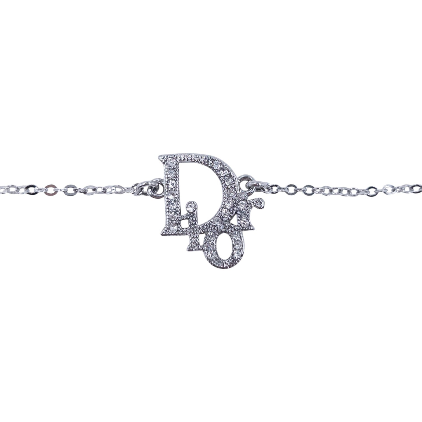 Vintage 2000sDior Silver Diamonte Logo Bracelet