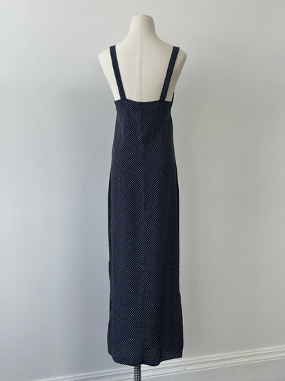 St Michael1990s Polka Dot Floor Length Slip Dress - M