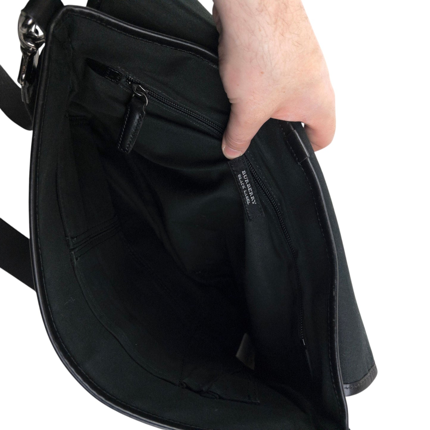 Vintage 2000s Burberry Black Label Nova Check Crossbody Bag | O/S, Black