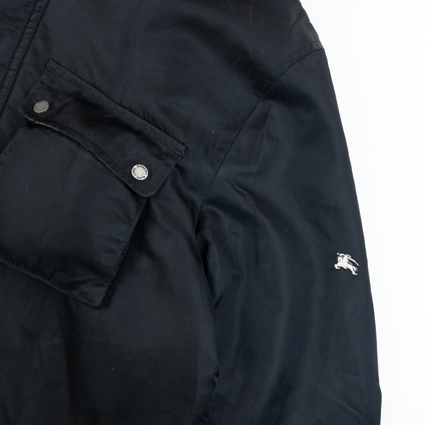 Vintage 2000s Burberry Black Label Nova Check Lined Fur Collar Jacket Size M | Medium, Black