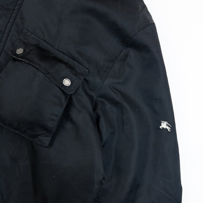 Vintage 2000s Burberry Black Label Nova Check Lined Fur Collar Jacket Size M | Medium, Black
