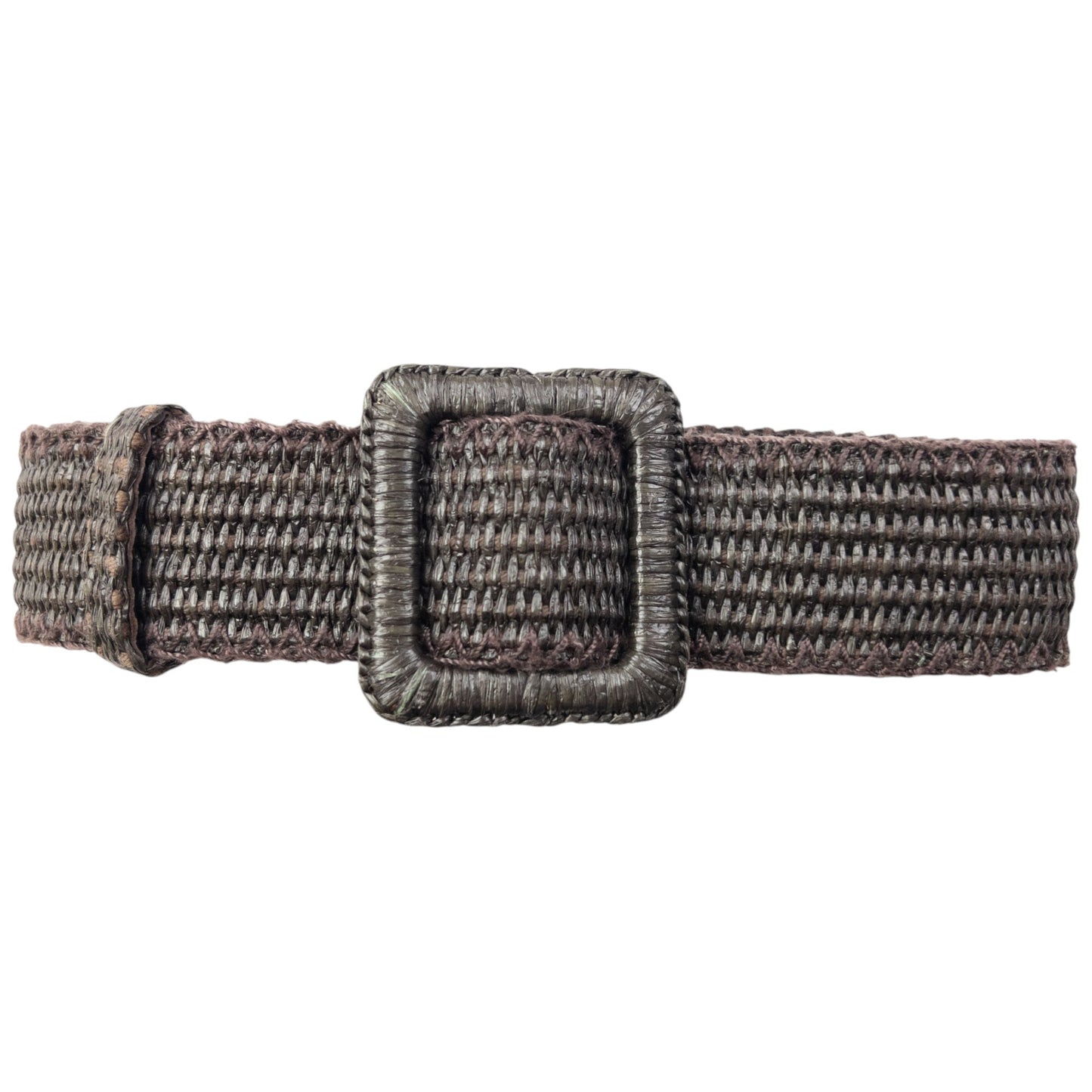 Vintage 90s YSL Yves Saint Laurent Woven Belt Size L | O/S, Brown