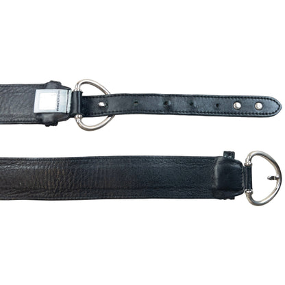 Vintage 2000s Dolce & Gabbana Leather Snakeskin Belt Size L | O/S, Black