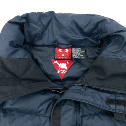 Vintage 90s Oakley Zip Up Puffer Snowboarding Jacket Size S | Small, Navy