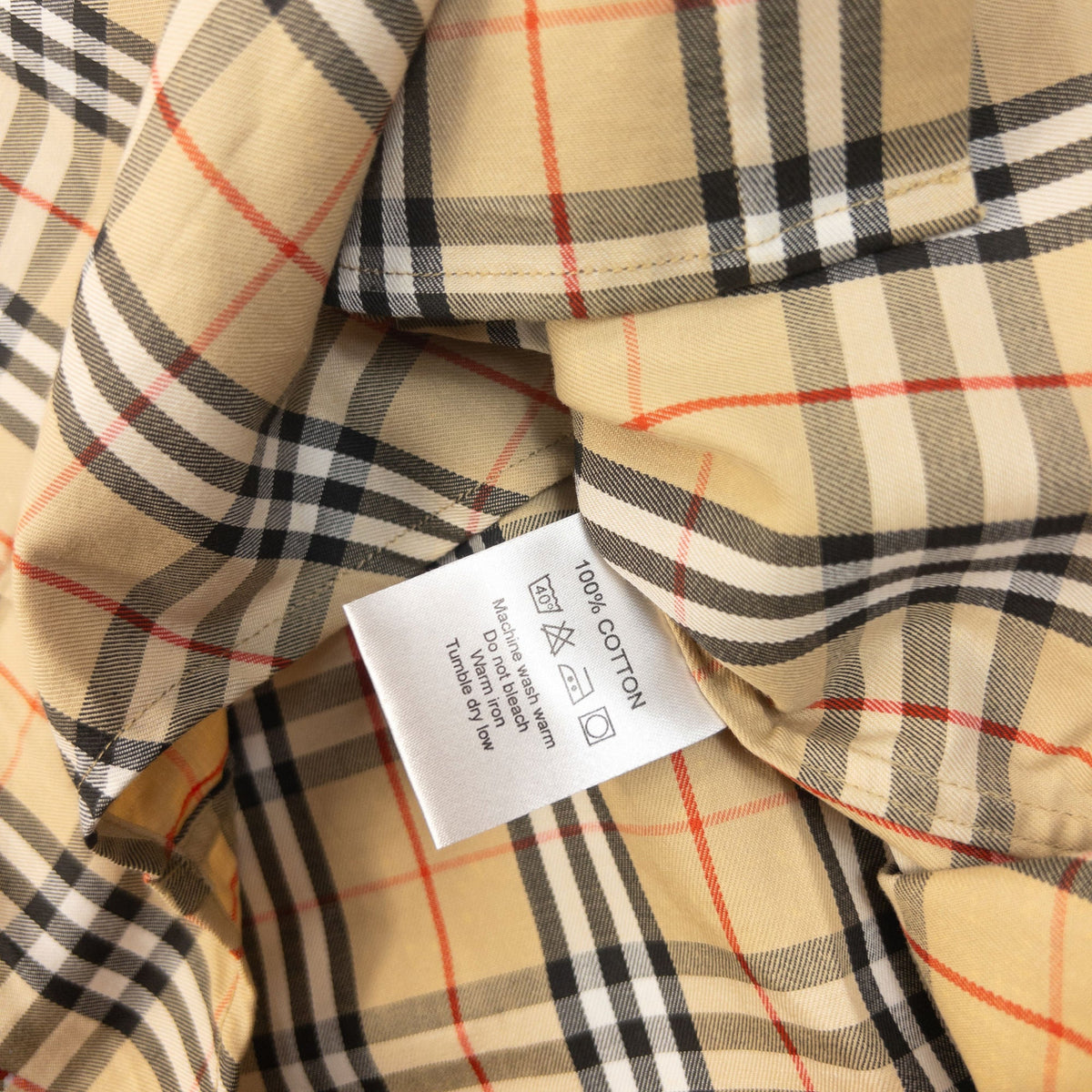 Vintage 2000s Burberry Nova Check Long Sleeve Button Up Shirt Size S | Small, Beige