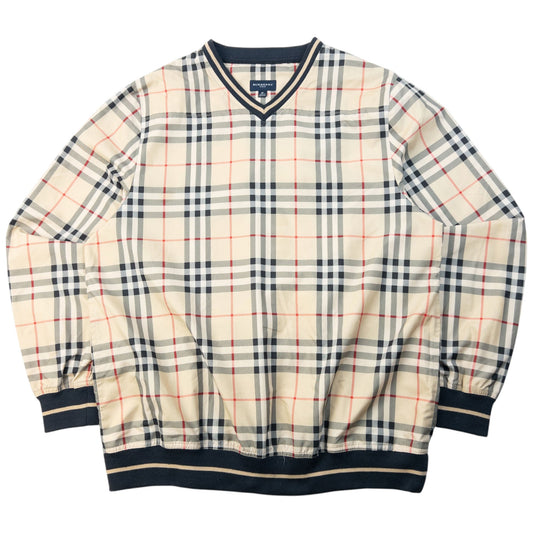 Vintage 2000s Burberry Nova Check Pullover Jacket Size M | Medium, Beige