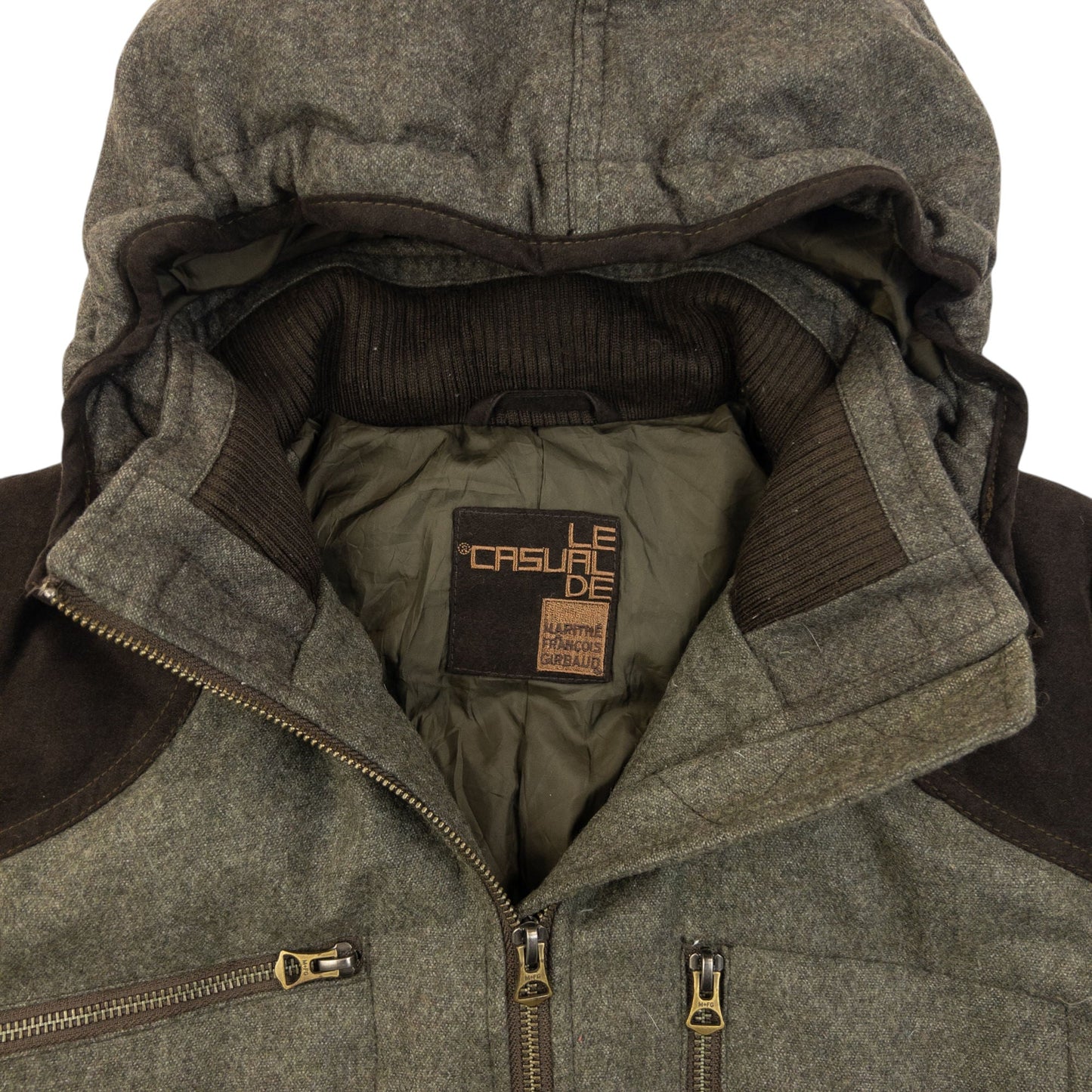 Vintage 2000s Marithe + Francois Girbaud Padded Wool Jacket Size M | Medium, Brown
