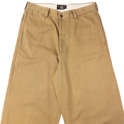 Vintage 2000s Ralph Lauren Double RL Trousers Size W30 | W30, Beige