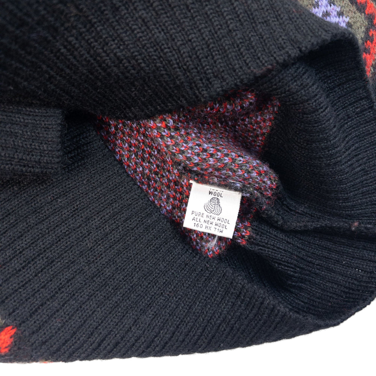 Vintage 80s YSL Yves Saint Laurent Pattern Knit Wool Jumper Size S | Small, Black, Red, Purple, Olive
