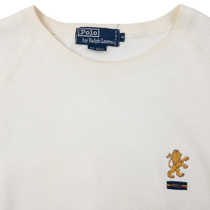Vintage 90s Polo Ralph Lauren Lion Sweatshirt Size XL | XL, White