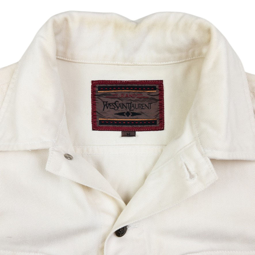 Vintage YSL Yves Saint Laurent Button Up Denim Jacket Size S