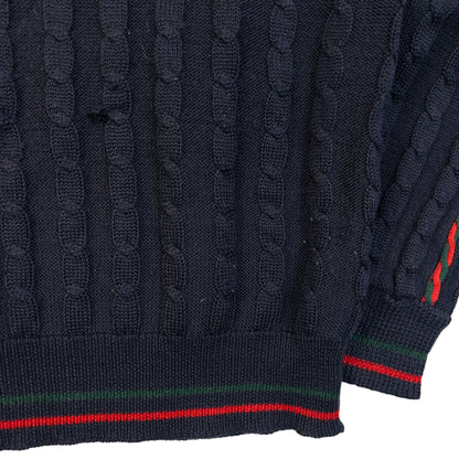 Vintage 80s Gucci Cable Knit Jumper Womens Size S | Small, Multicoloured