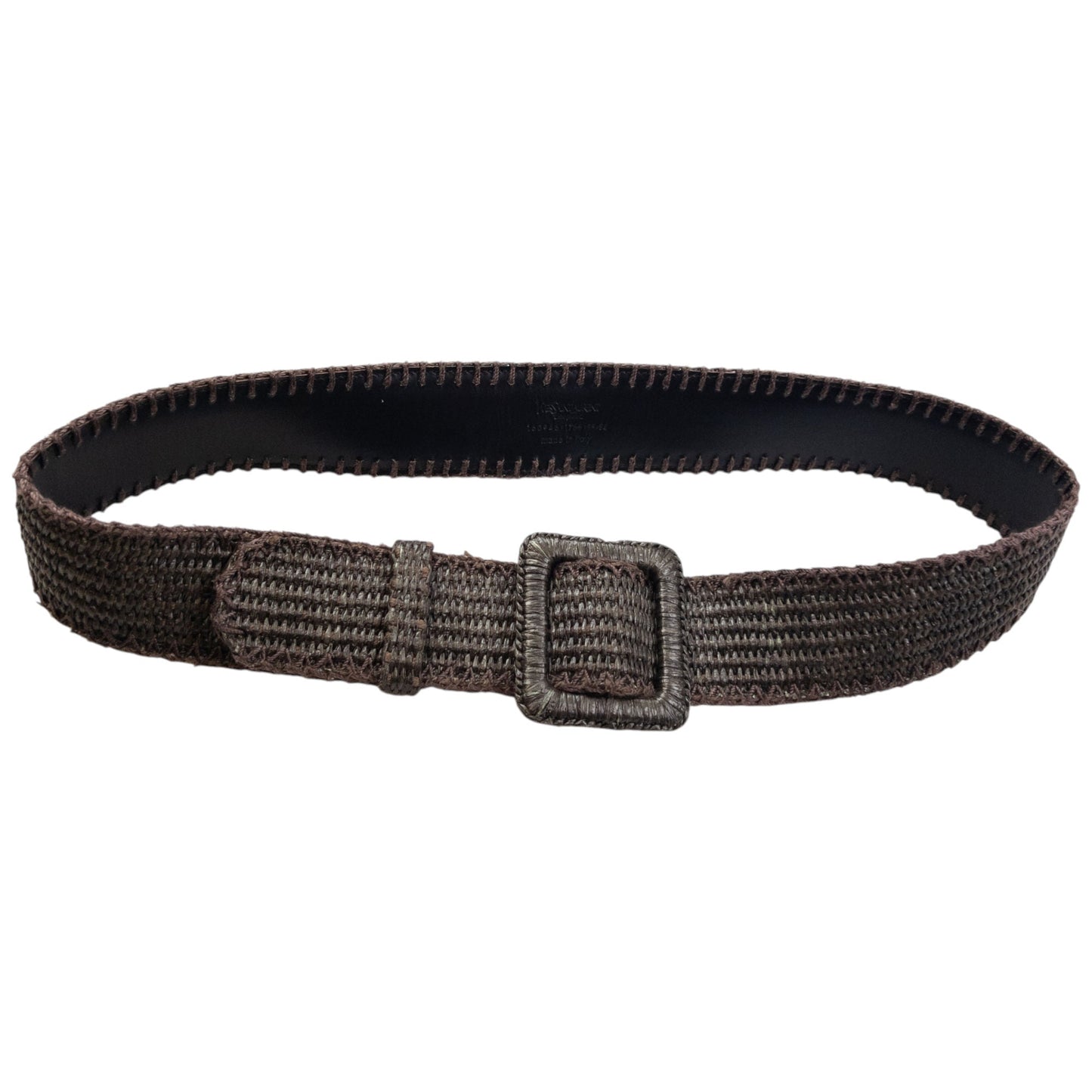 Vintage 90s YSL Yves Saint Laurent Woven Belt Size L | O/S, Brown