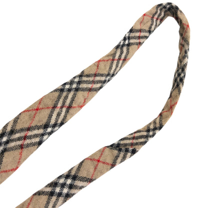 Vintage 90s Burberry Nova Check Wool Tie | O/S, Beige