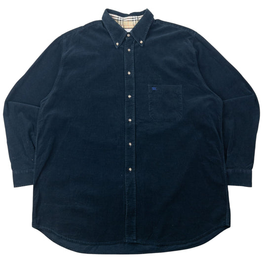 Vintage 90s Burberry Corduroy Long Sleeve Button Up Shirt Size XXL | XXL, Multicoloured