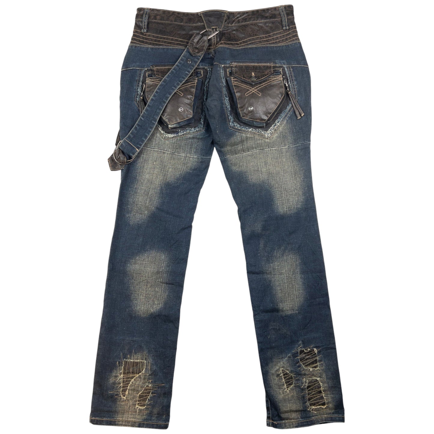 Vintage PPFM Distressed Denim Jeans Size W30