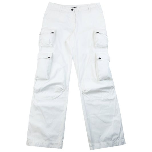 Vintage 2000s Burberry Cargo Trousers Size W28 | W28, White