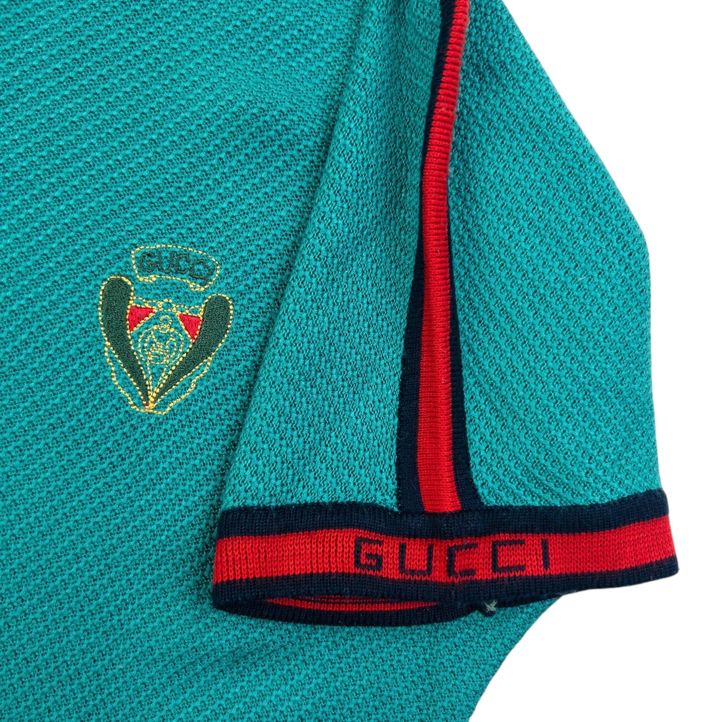 Vintage 80s Gucci Knit T Shirt Womens Size S | Small, Green