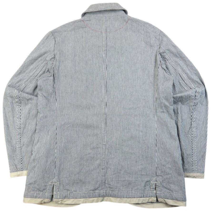 Vintage 2000s PPFM Striped Button Up Jacket Size M | Medium, Grey