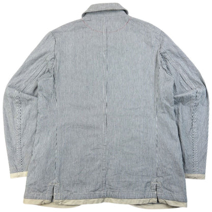 Vintage 2000s PPFM Striped Button Up Jacket Size M | Medium, Grey