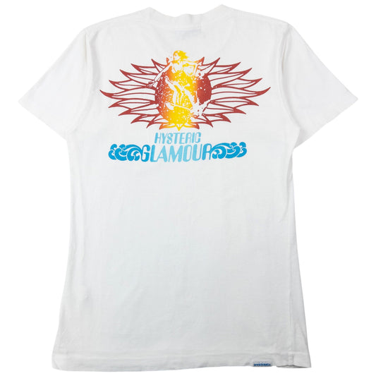 Vintage 90s Hysteric Glamour Surfer Graphic T Shirt Size S | Small, White