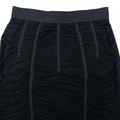 Vintage 2000s Dolce & Gabbana Ruched Skirt Womens Size W26 | W26, Black