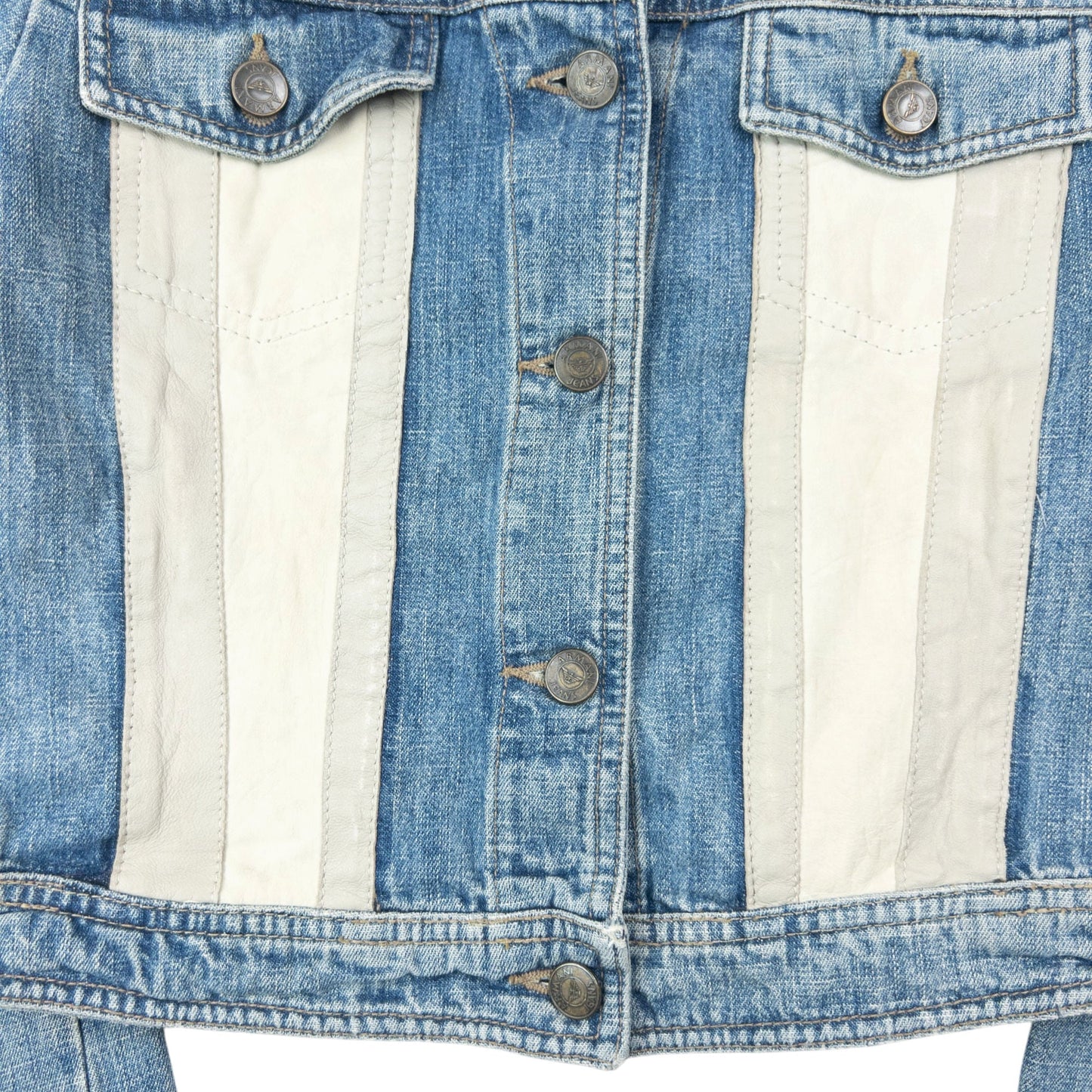Vintage 2000s Armani Jeans Button Up Denim Jacket Womens Size M | Medium, Blue