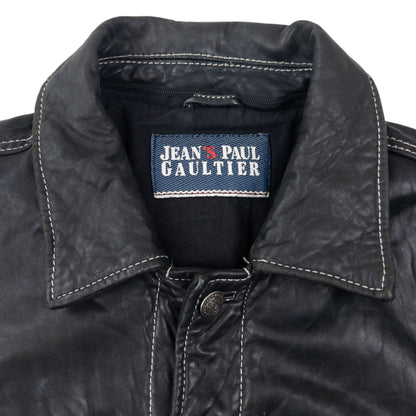 Vintage 2000s Jean Paul Gaultier Faux Leather Jacket Size M