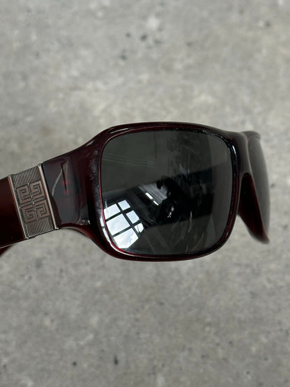 Givenchy 2000s Oversized Rectangle Logo Sunglasses
